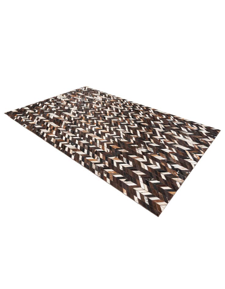 Detail image of 4' 11 x 8' Cowhide Stocks Rug