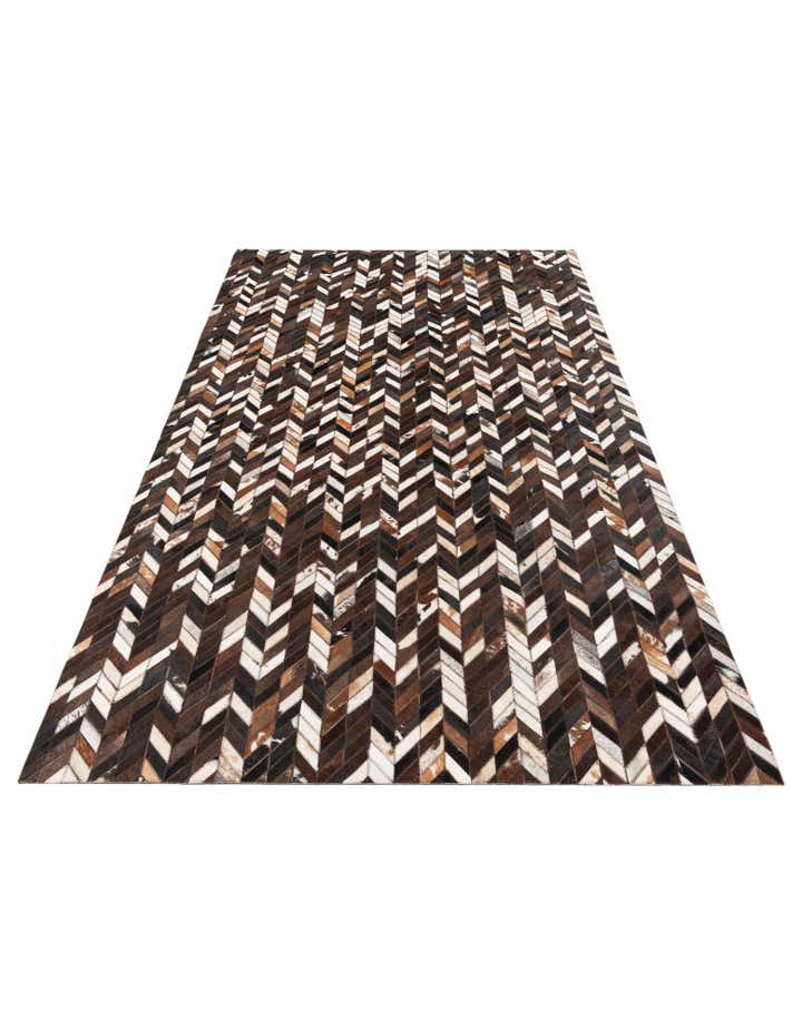 4' 11 x 8' Cowhide Stocks Rug