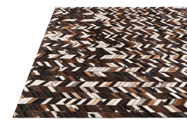 Detail image of 4' 11 x 8' Cowhide Stocks Rug