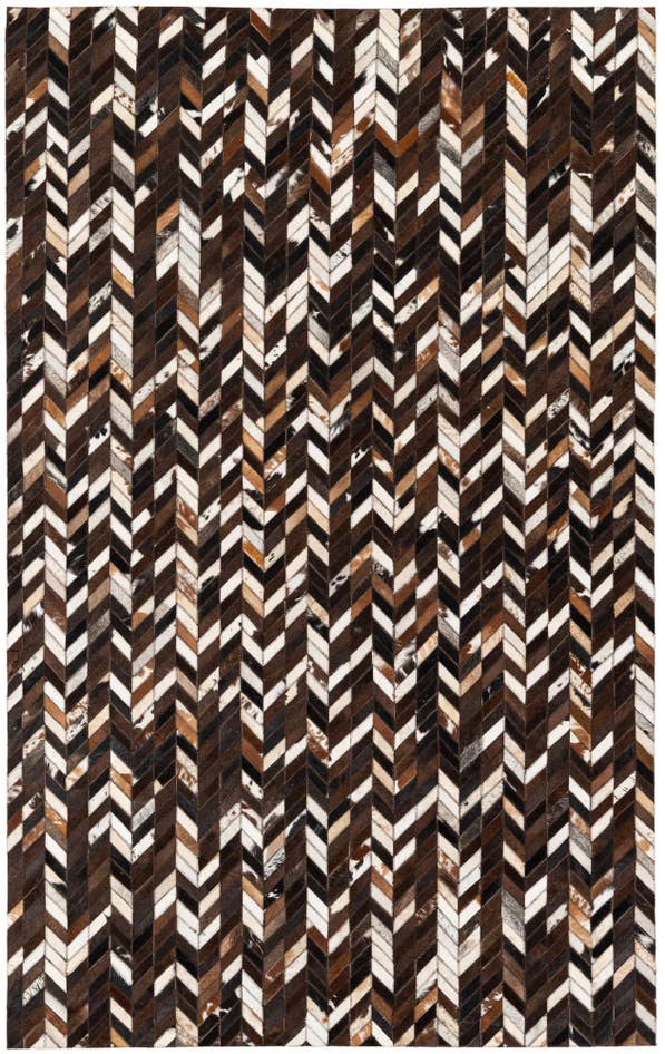 Detail image of 4' 11 x 8' Cowhide Stocks Rug