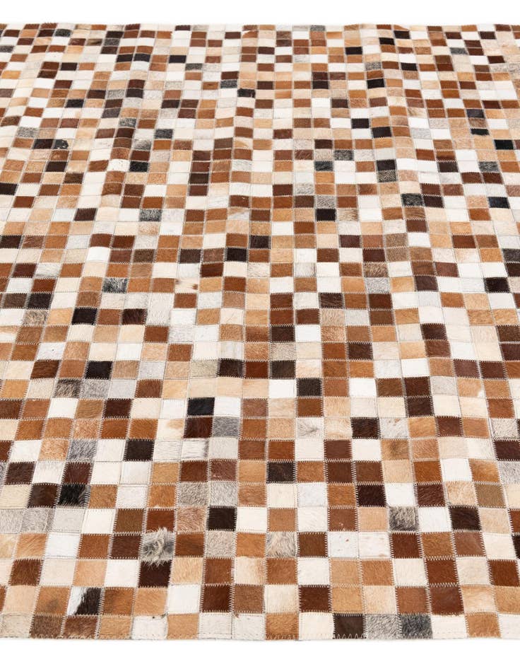 Detail image of 5' 2 x 7' 11 Cowhide Stocks Rug