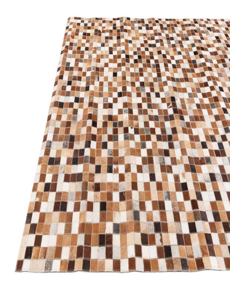 Detail image of 5' x 7' 11 Cowhide Stocks Rug