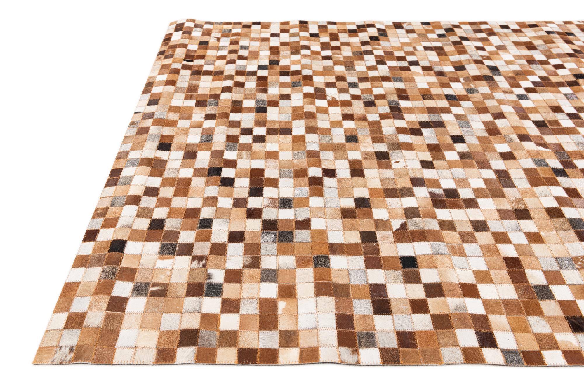 5' x 7' 10 Cowhide Stocks Rug