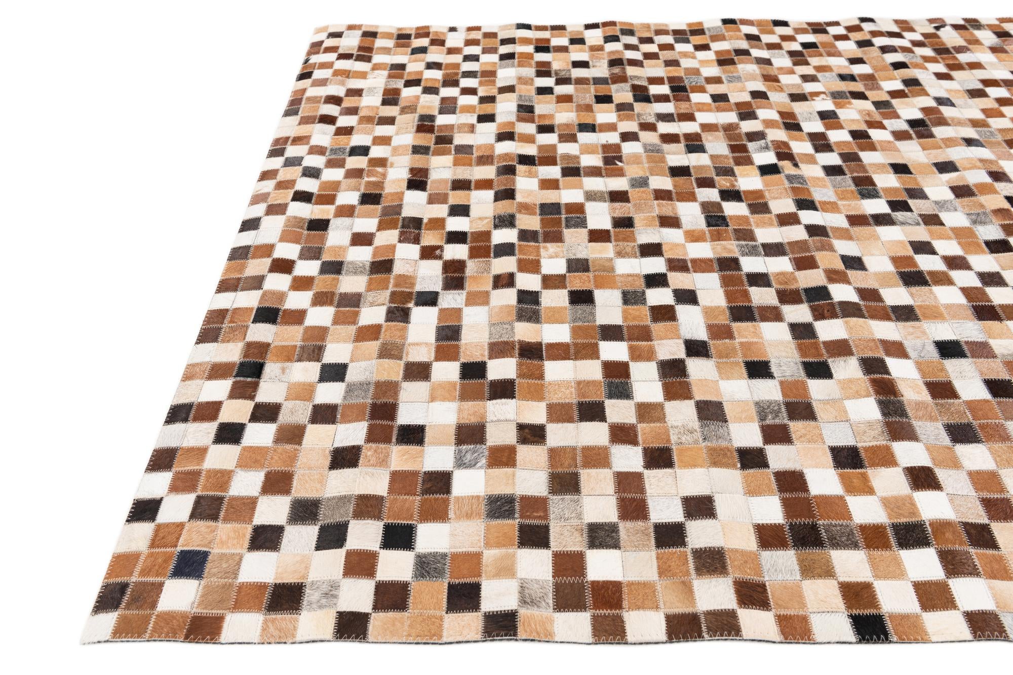5' 1 x 7' 10 Cowhide Stocks Rug