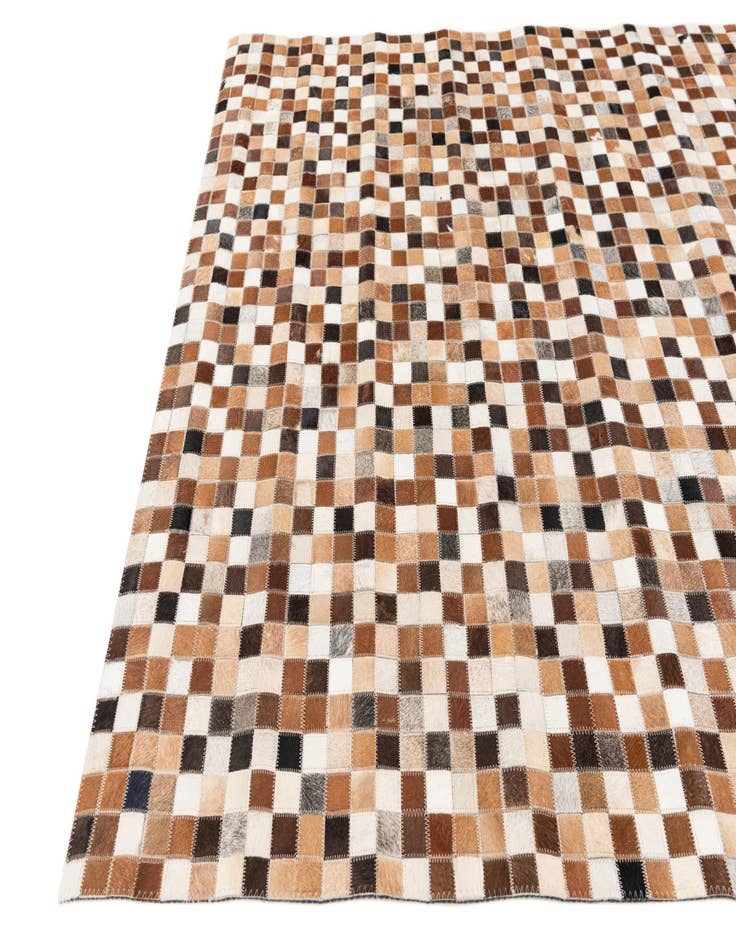Detail image of 5' 1 x 7' 10 Cowhide Stocks Rug