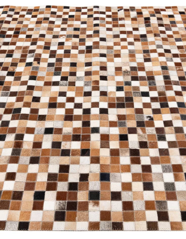 Detail image of 5' 1 x 7' 10 Cowhide Stocks Rug