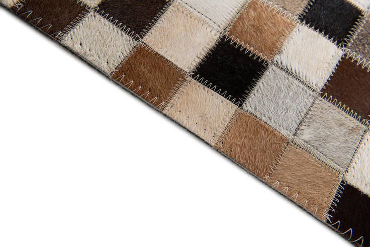 Detail image of 5' 1 x 7' 10 Cowhide Stocks Rug