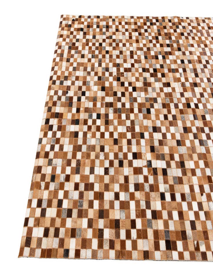 Detail image of 5' 2 x 8' Cowhide Stocks Rug