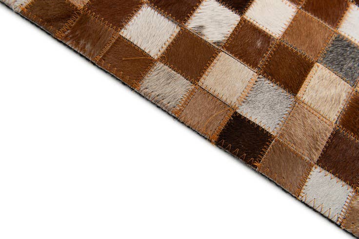 Detail image of 5' 2 x 8' Cowhide Stocks Rug