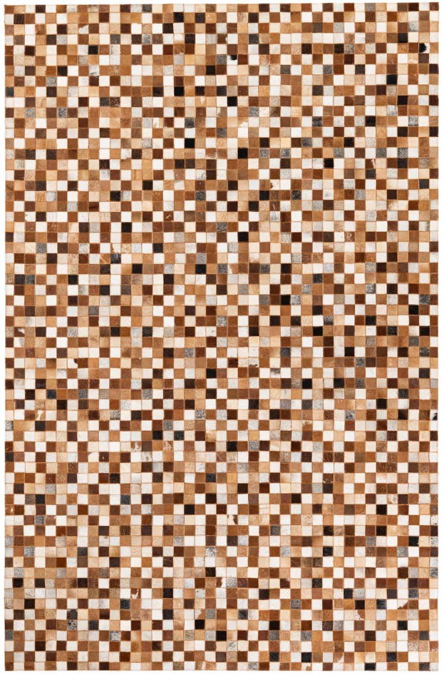 Detail image of 5' 2 x 8' Cowhide Stocks Rug