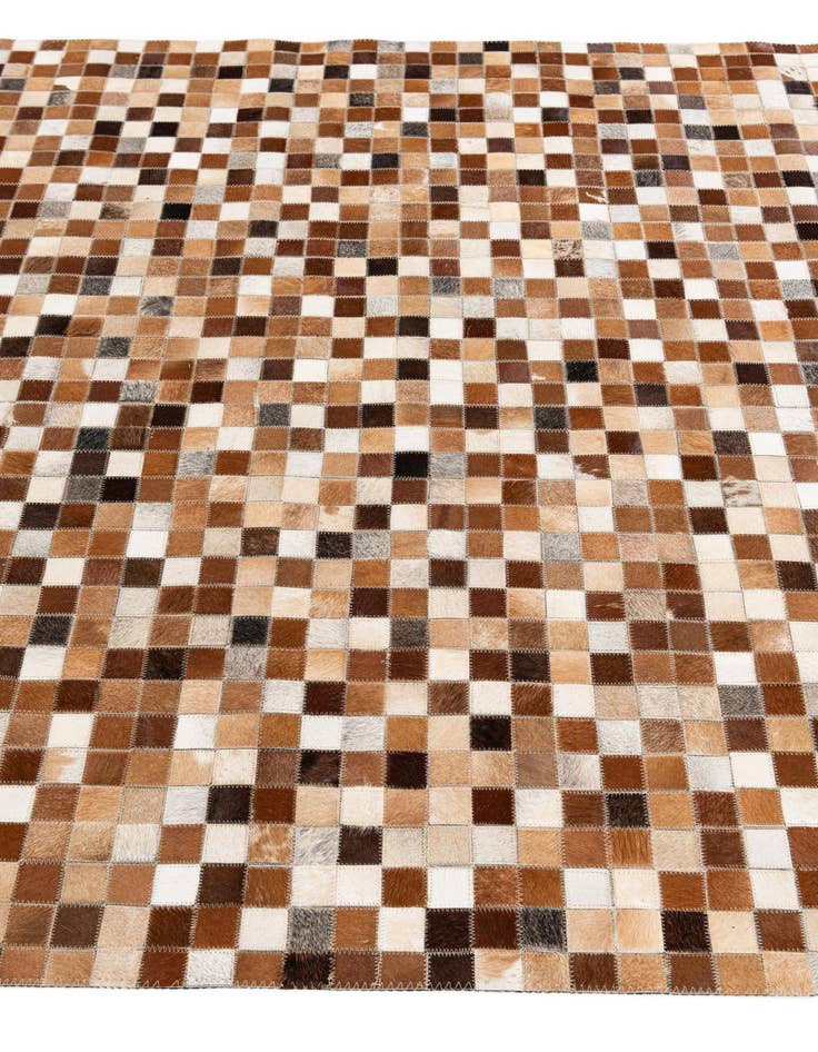 Detail image of 5' x 7' 11 Cowhide Stocks Rug