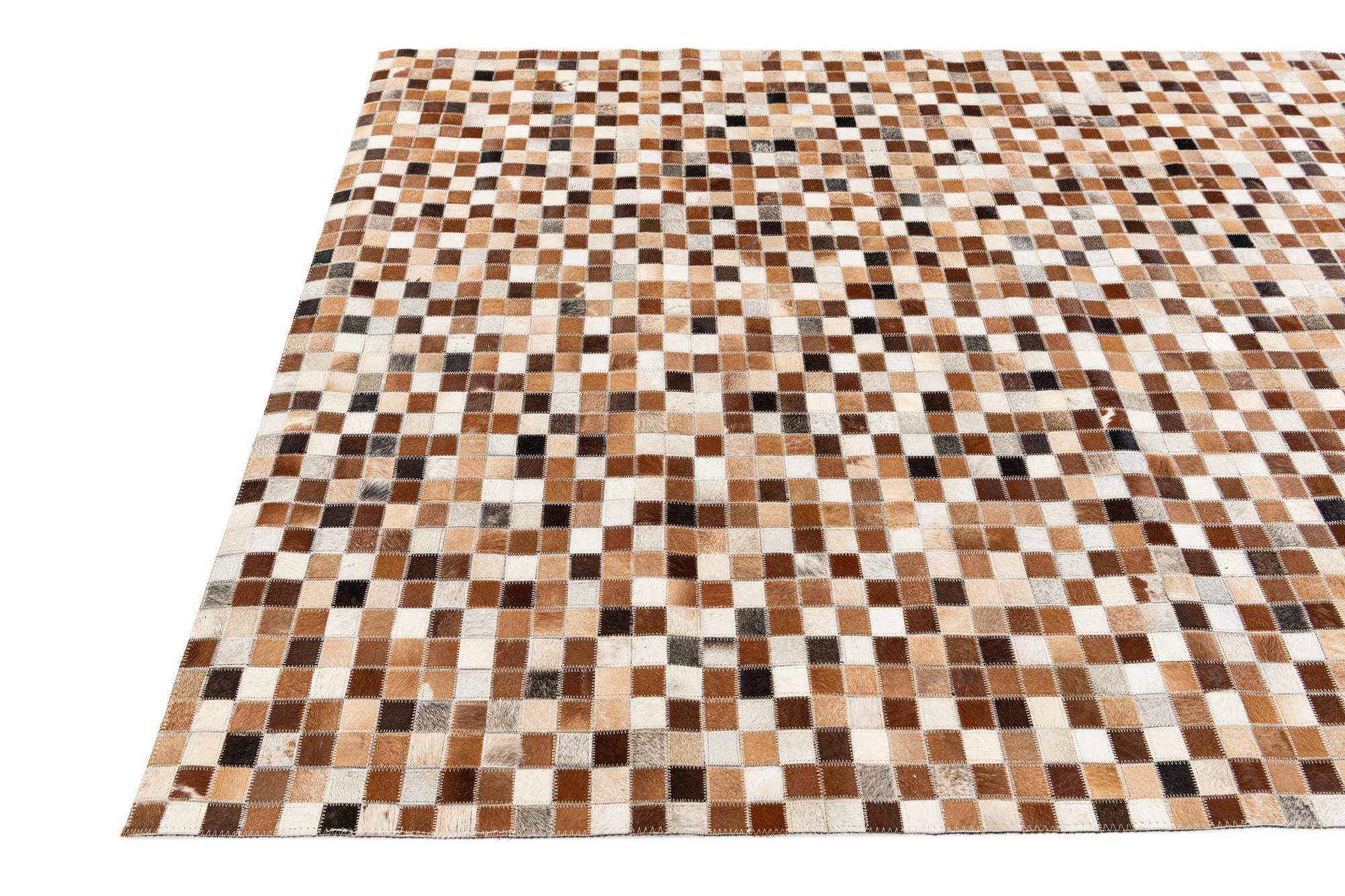5' 1 x 7' 11 Cowhide Stocks Rug