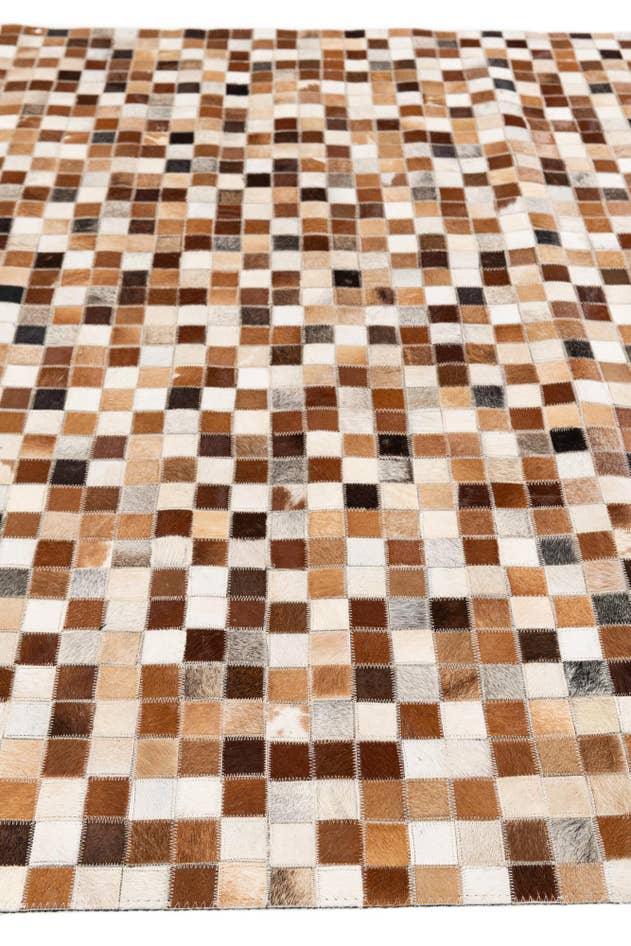 Detail image of 5' 1 x 7' 11 Cowhide Stocks Rug