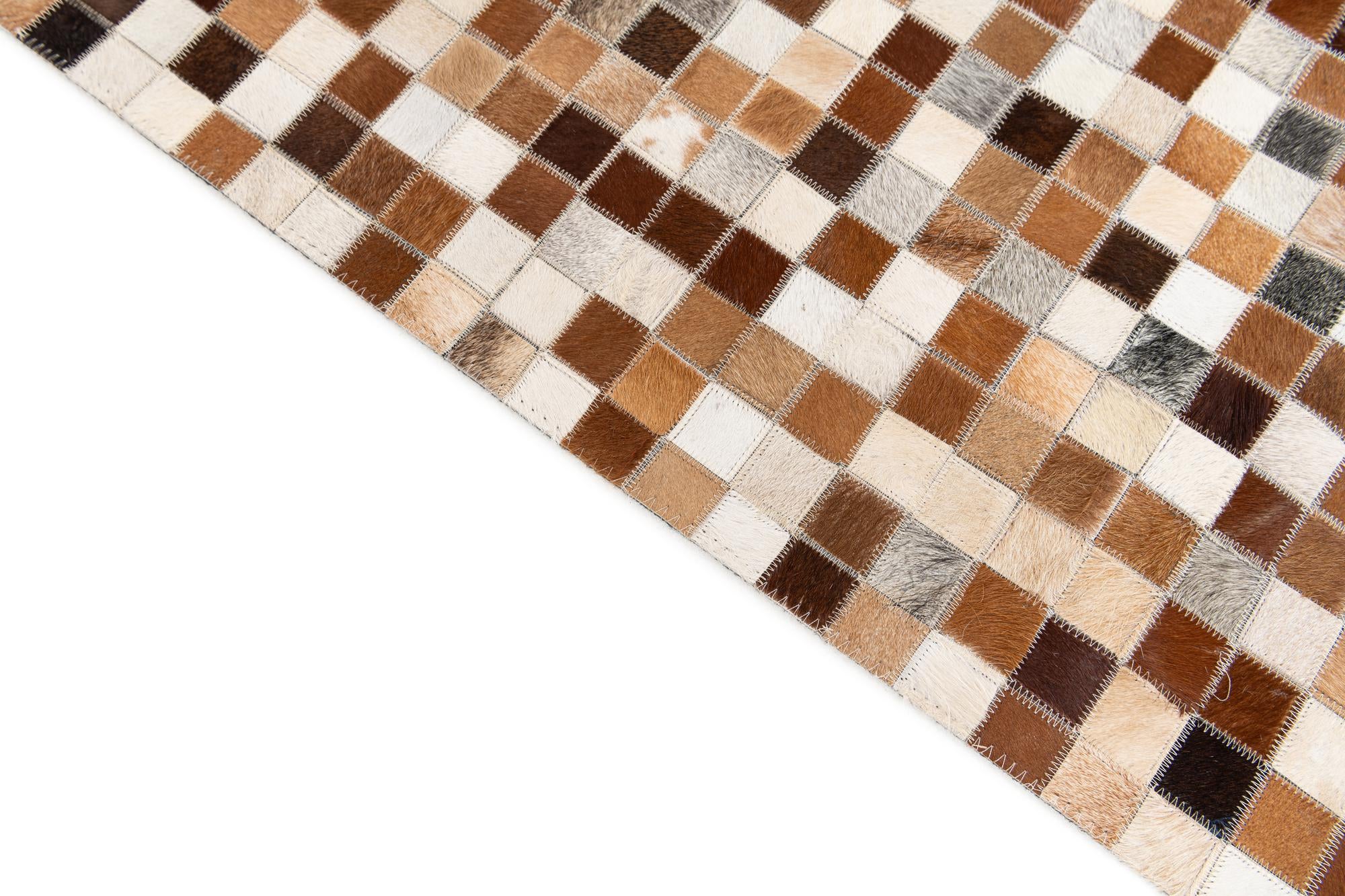 5' 1 x 7' 11 Cowhide Stocks Rug