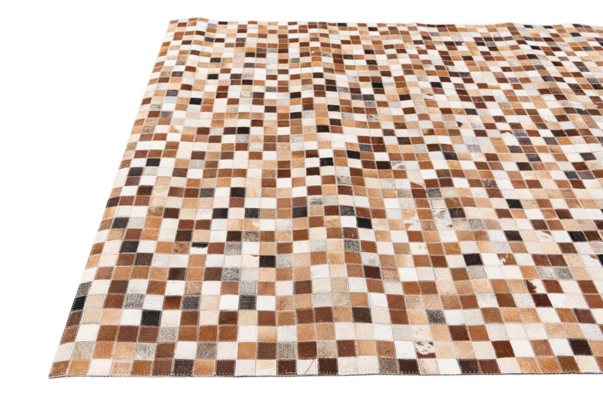 5' x 7' 10 Cowhide Stocks Rug
