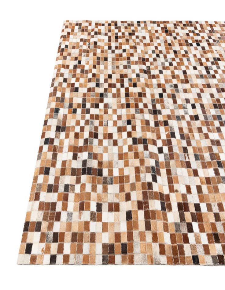 Detail image of 5' 1 x 7' 10 Cowhide Stocks Rug