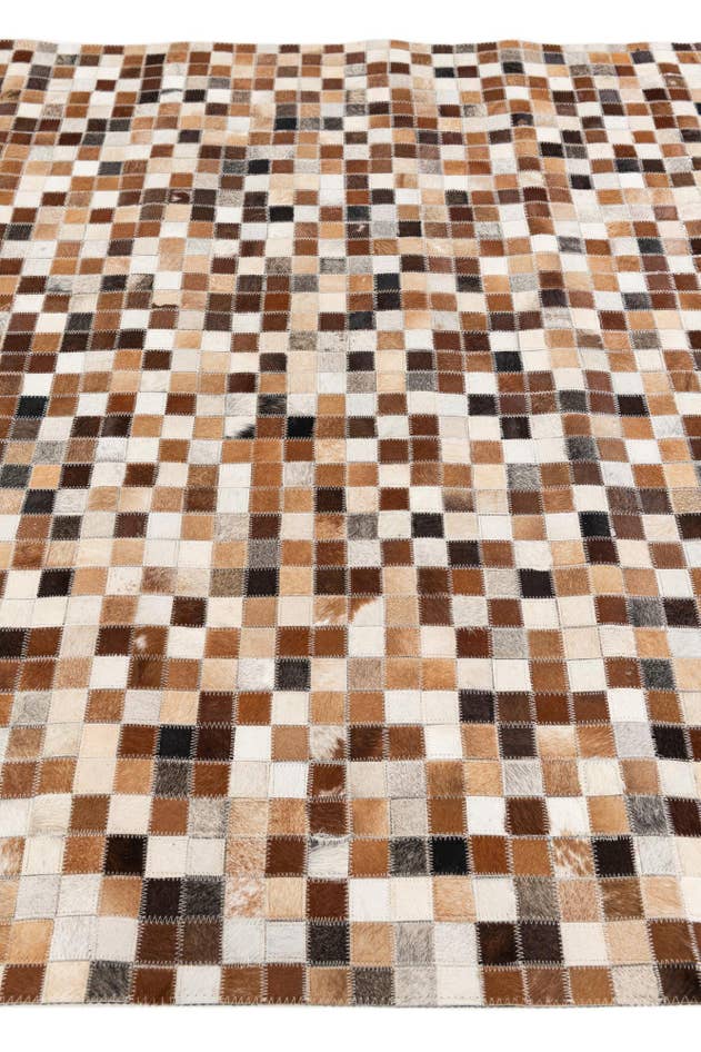 Detail image of 5' 2 x 7' 11 Cowhide Stocks Rug