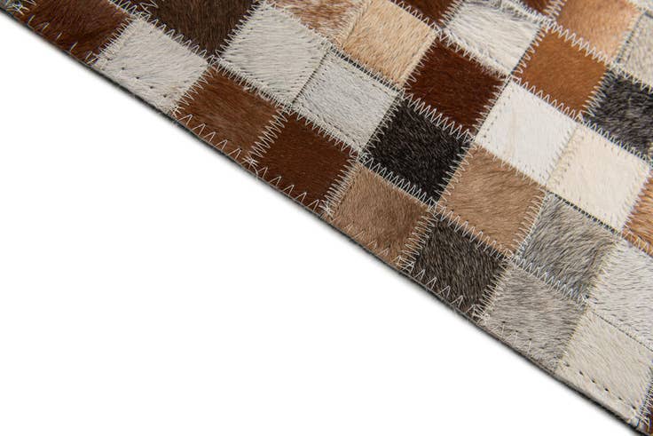 Detail image of 5' 2 x 7' 11 Cowhide Stocks Rug