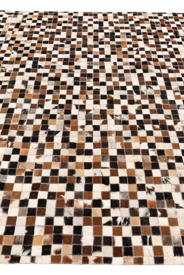 Detail image of 5' 3 x 7' 8 Cowhide Stocks Rug