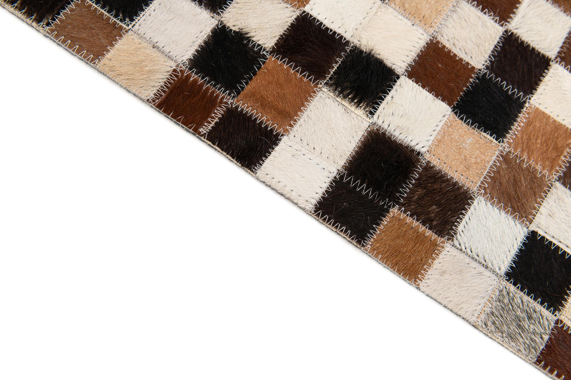 5' 6 x 7' 7 Cowhide Stocks Rug
