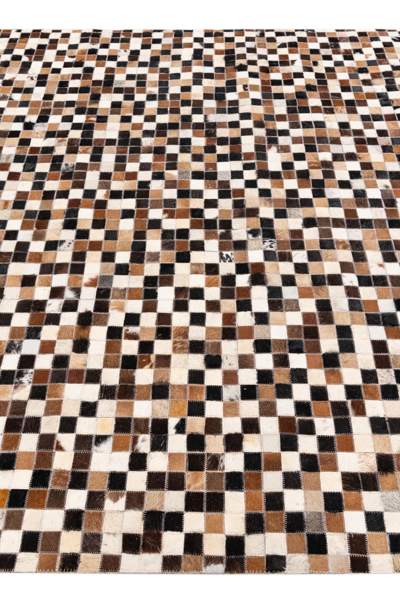 5' 3 x 7' 7 Cowhide Stocks Rug