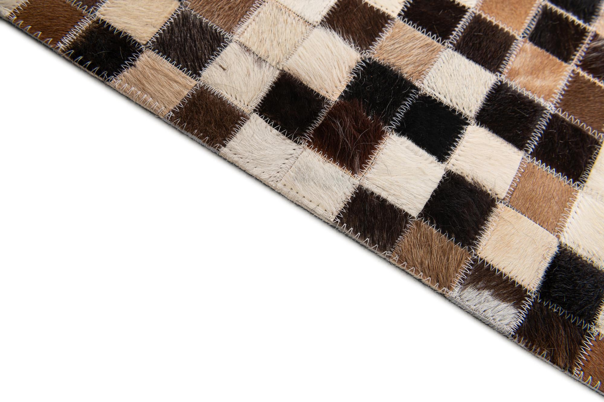 5' 3 x 7' 7 Cowhide Stocks Rug
