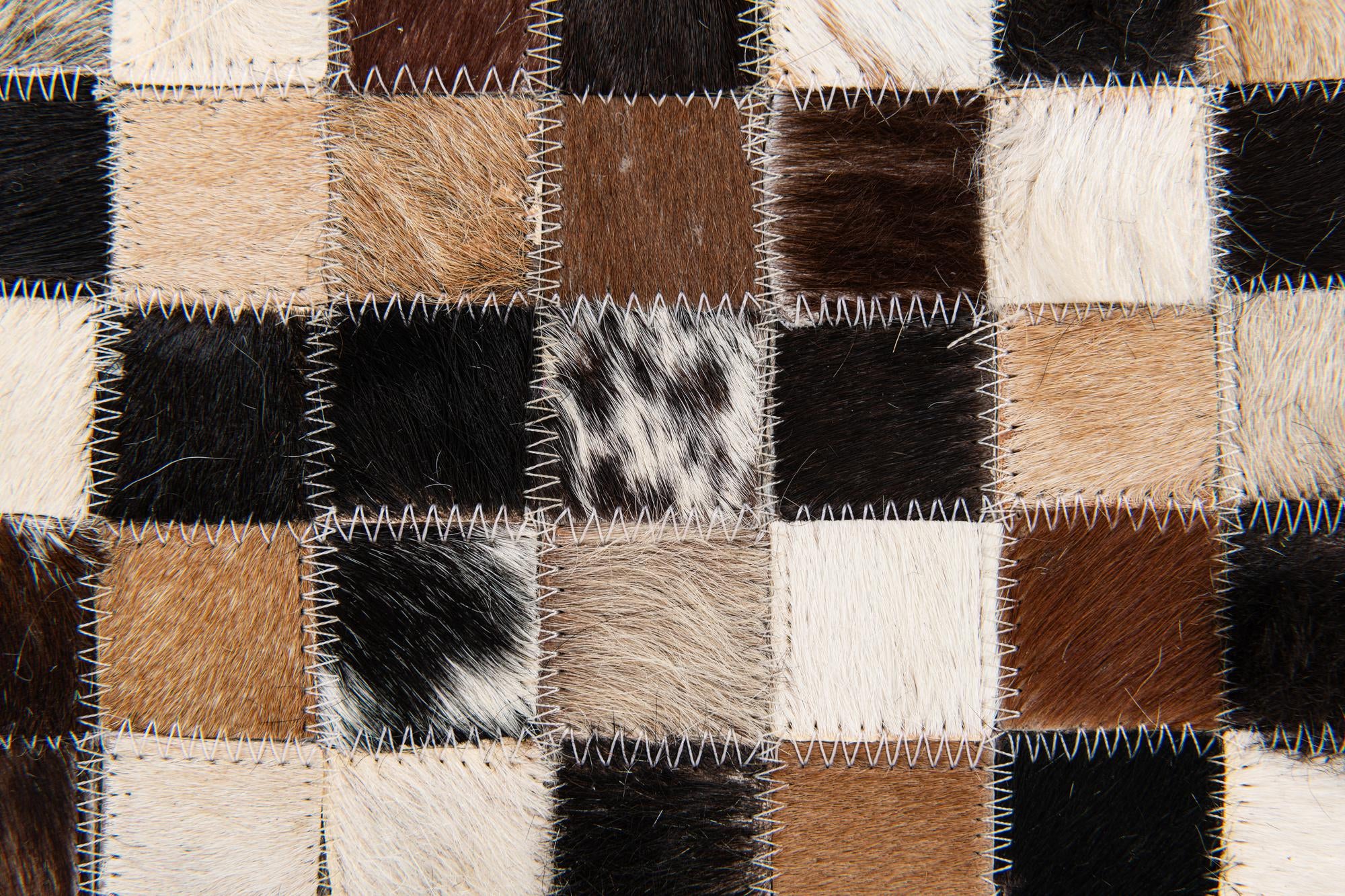 5' 3 x 7' 7 Cowhide Stocks Rug