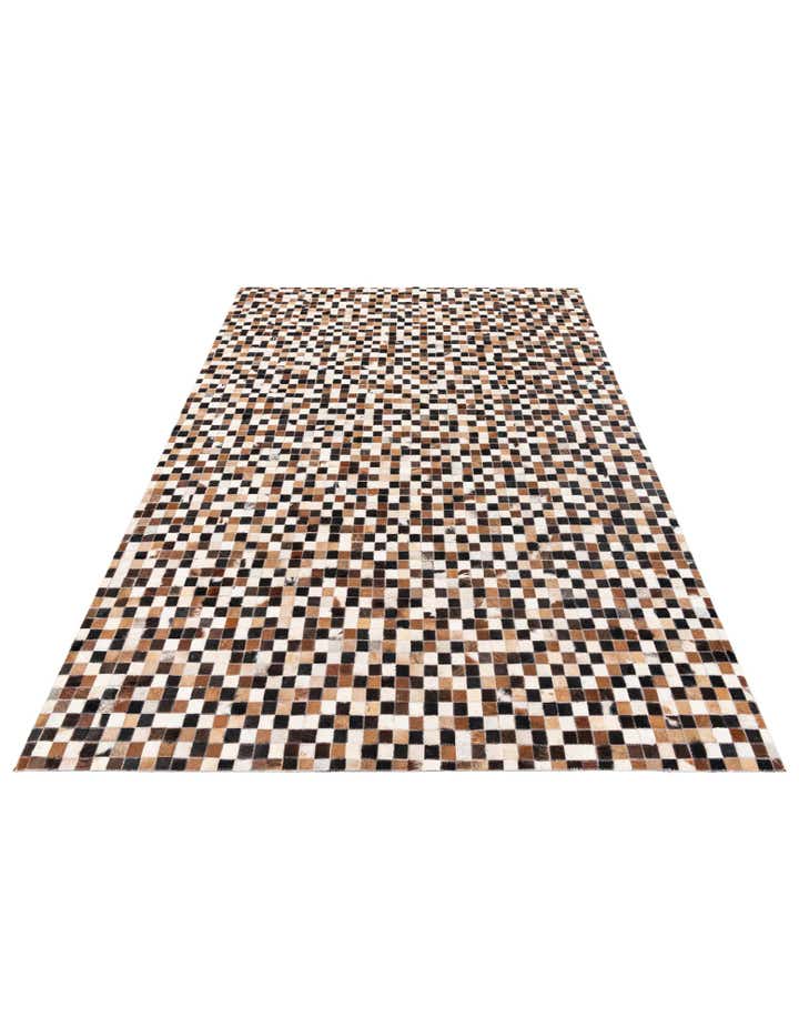 5' 3 x 7' 7 Cowhide Stocks Rug