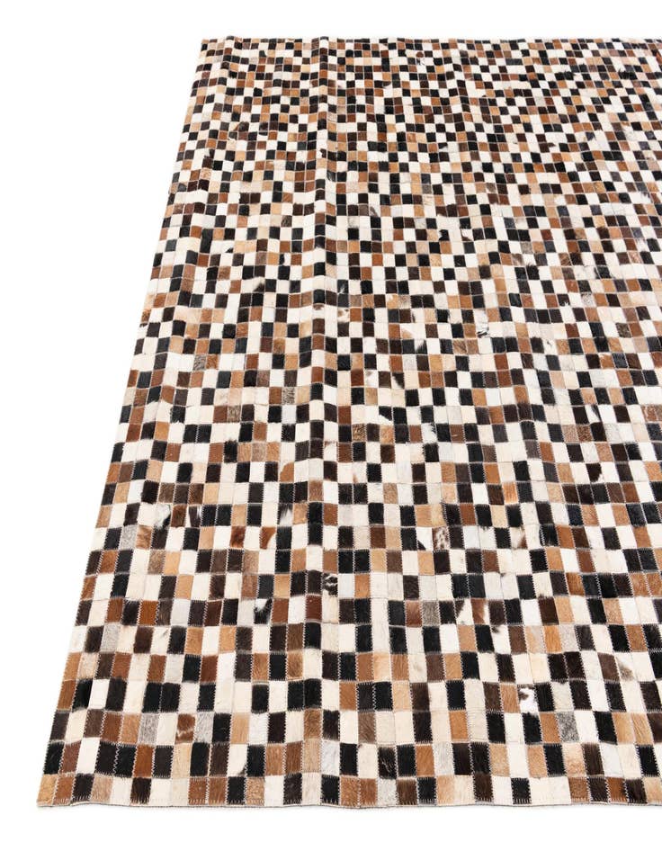 Detail image of 5' 3 x 7' 7 Cowhide Stocks Rug