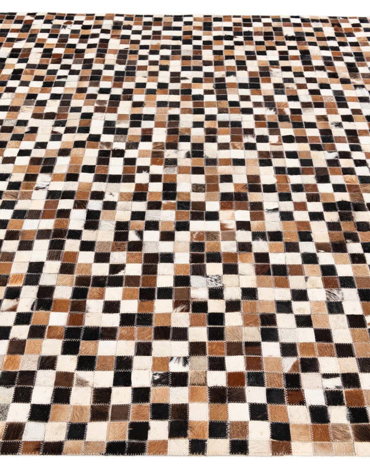 Detail image of 5' 3 x 7' 7 Cowhide Stocks Rug