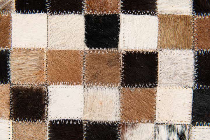 5' 3 x 7' 7 Cowhide Stocks Rug