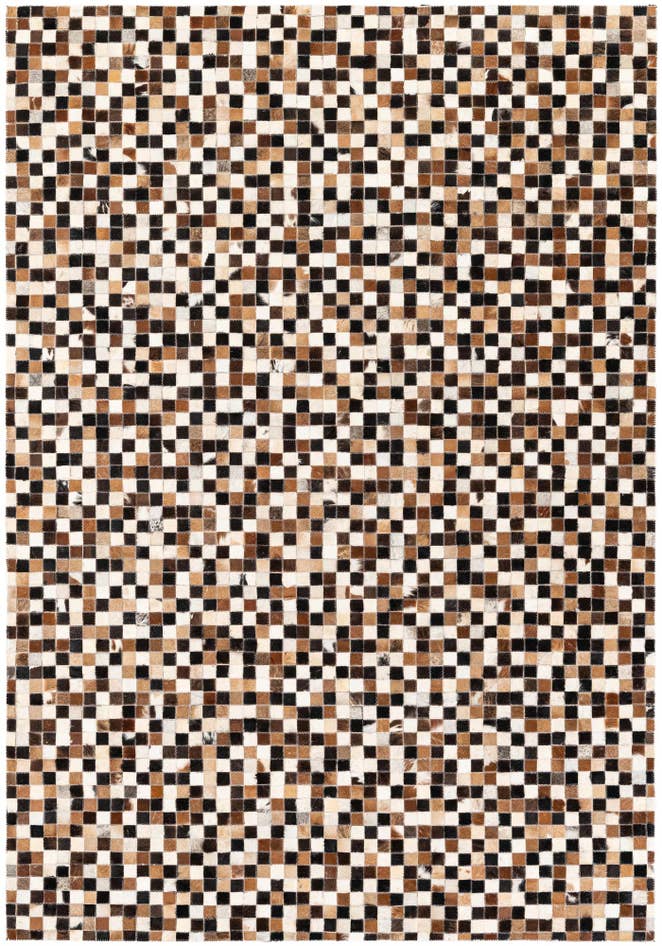 Detail image of 5' 3 x 7' 7 Cowhide Stocks Rug