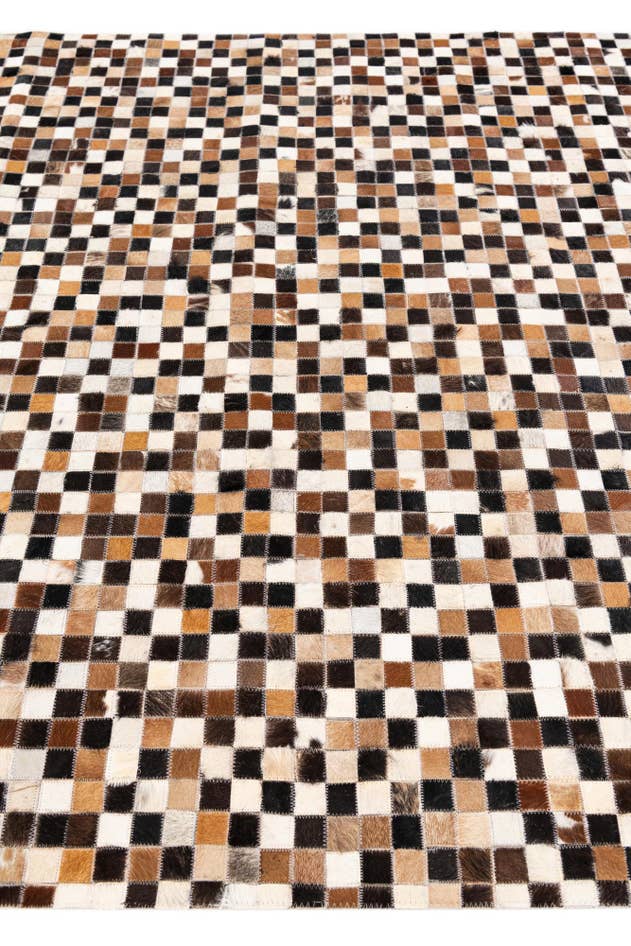 Detail image of 5' 4 x 7' 6 Cowhide Stocks Rug