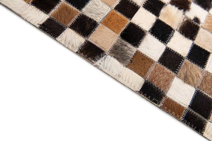 Detail image of 5' 4 x 7' 6 Cowhide Stocks Rug