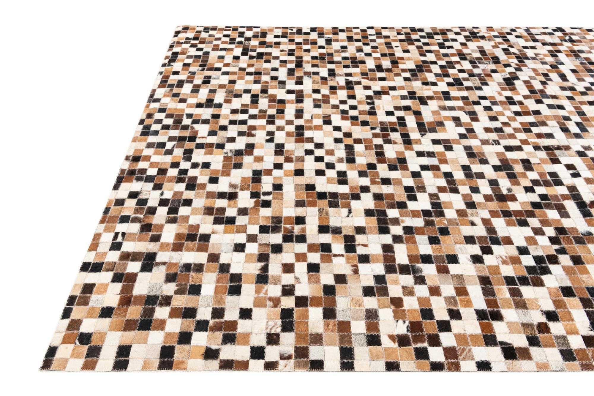 5' 5 x 7' 8 Cowhide Stocks Rug