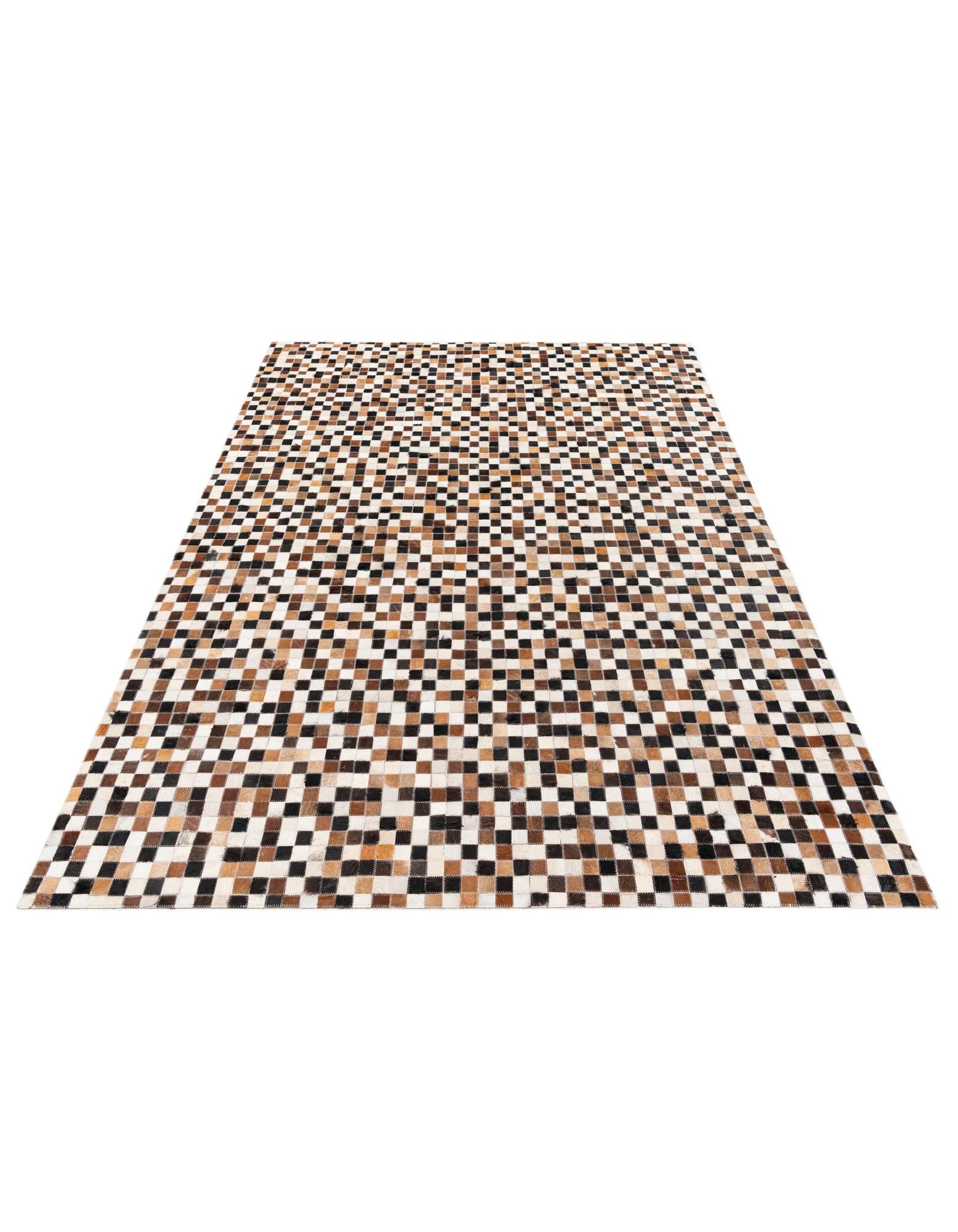 5' 7 x 7' 6 Cowhide Stocks Rug