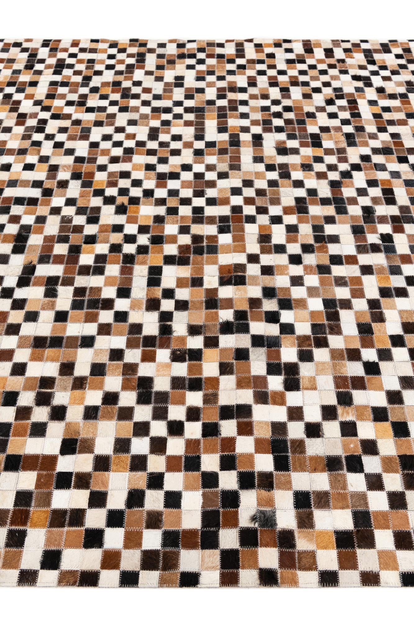 5' 7 x 7' 6 Cowhide Stocks Rug