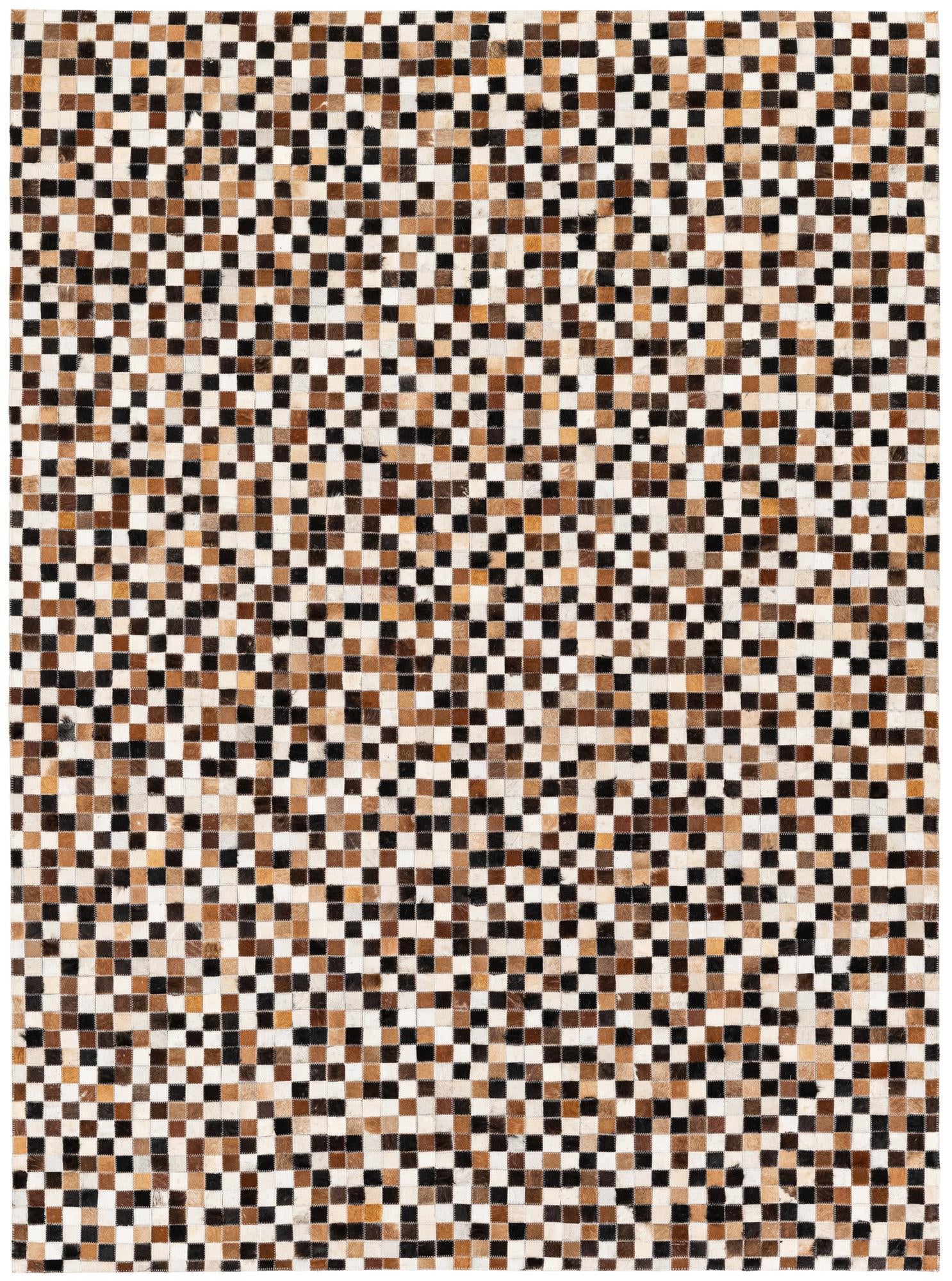 5' 7 x 7' 6 Cowhide Stocks Rug