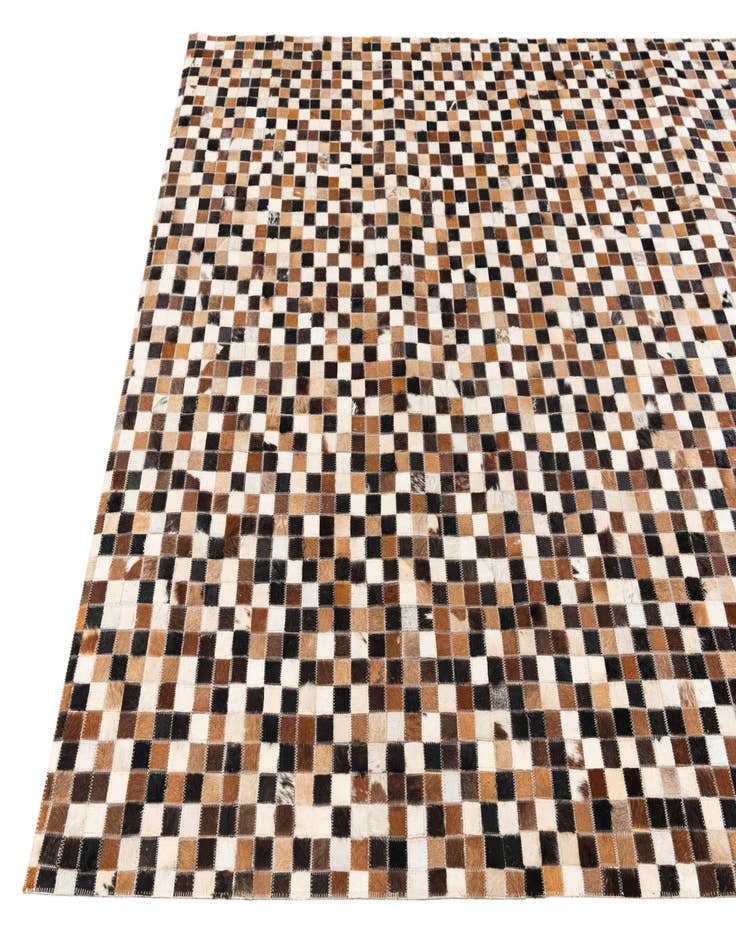 Detail image of 5' 3 x 7' 6 Cowhide Stocks Rug