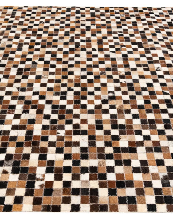 Detail image of 5' 3 x 7' 6 Cowhide Stocks Rug