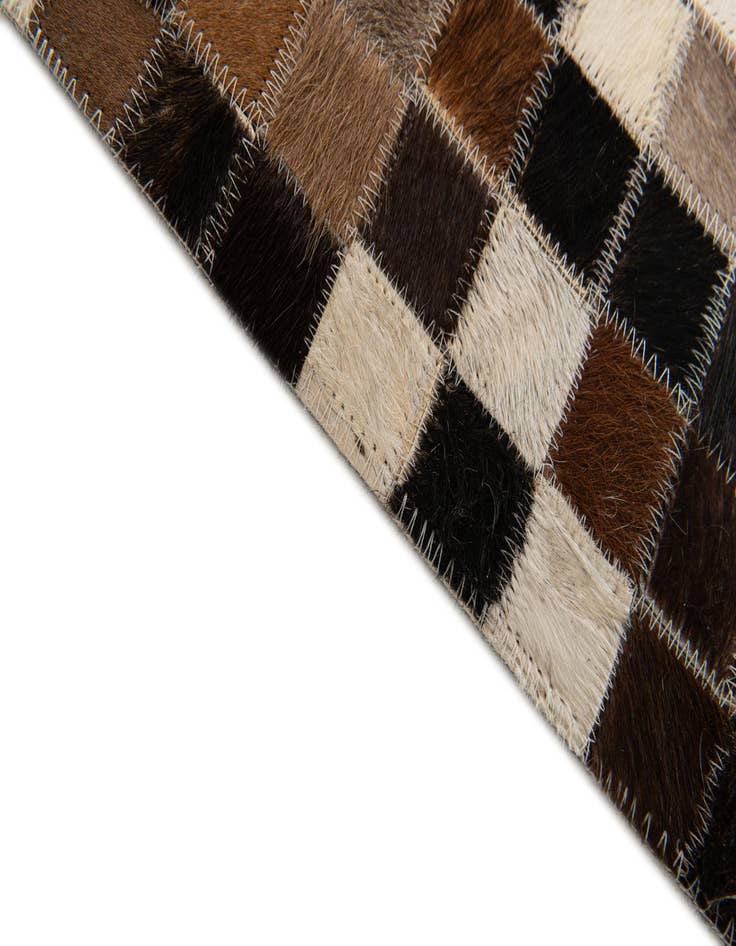 Detail image of 5' 3 x 7' 6 Cowhide Stocks Rug