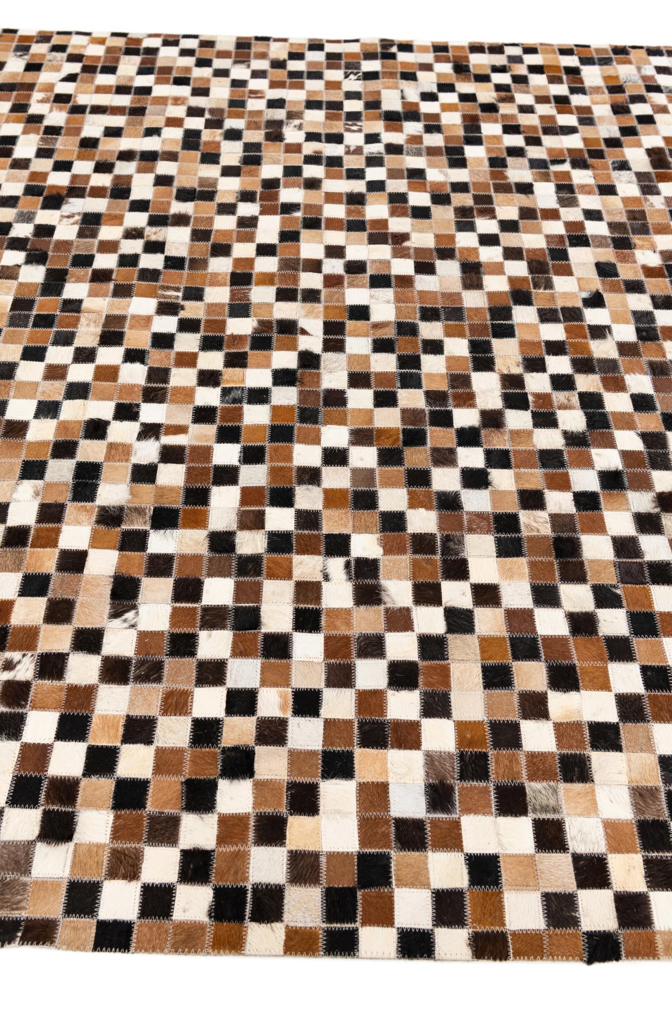 5' 5 x 7' 7 Cowhide Stocks Rug