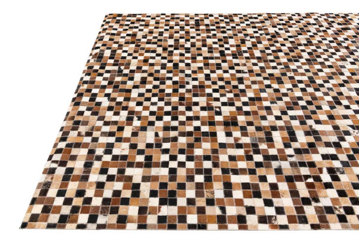 Detail image of 5' 3 x 7' 6 Cowhide Stocks Rug