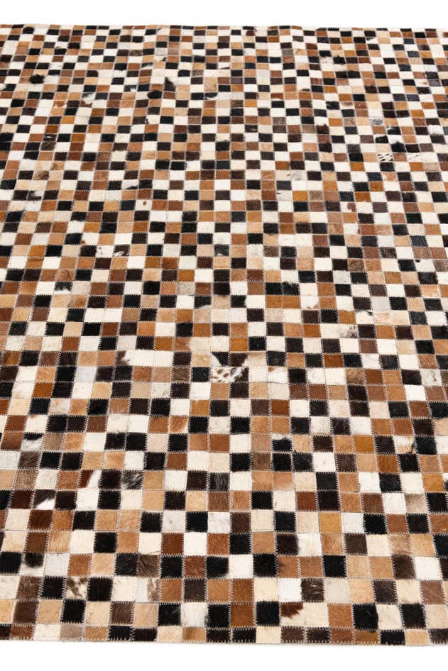 Detail image of 5' 3 x 7' 6 Cowhide Stocks Rug