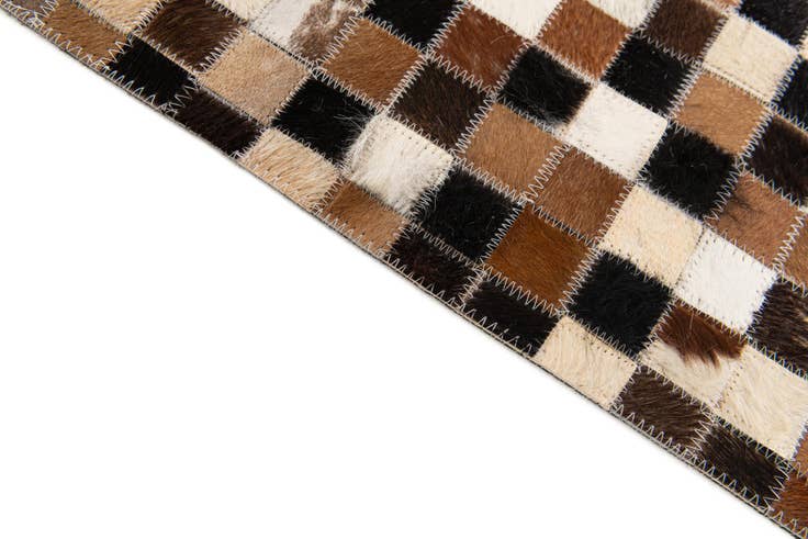 Detail image of 5' 3 x 7' 6 Cowhide Stocks Rug