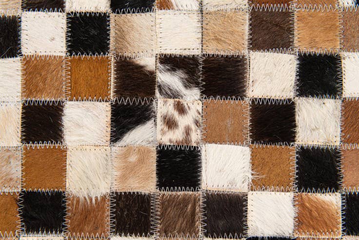Detail image of 5' 3 x 7' 6 Cowhide Stocks Rug