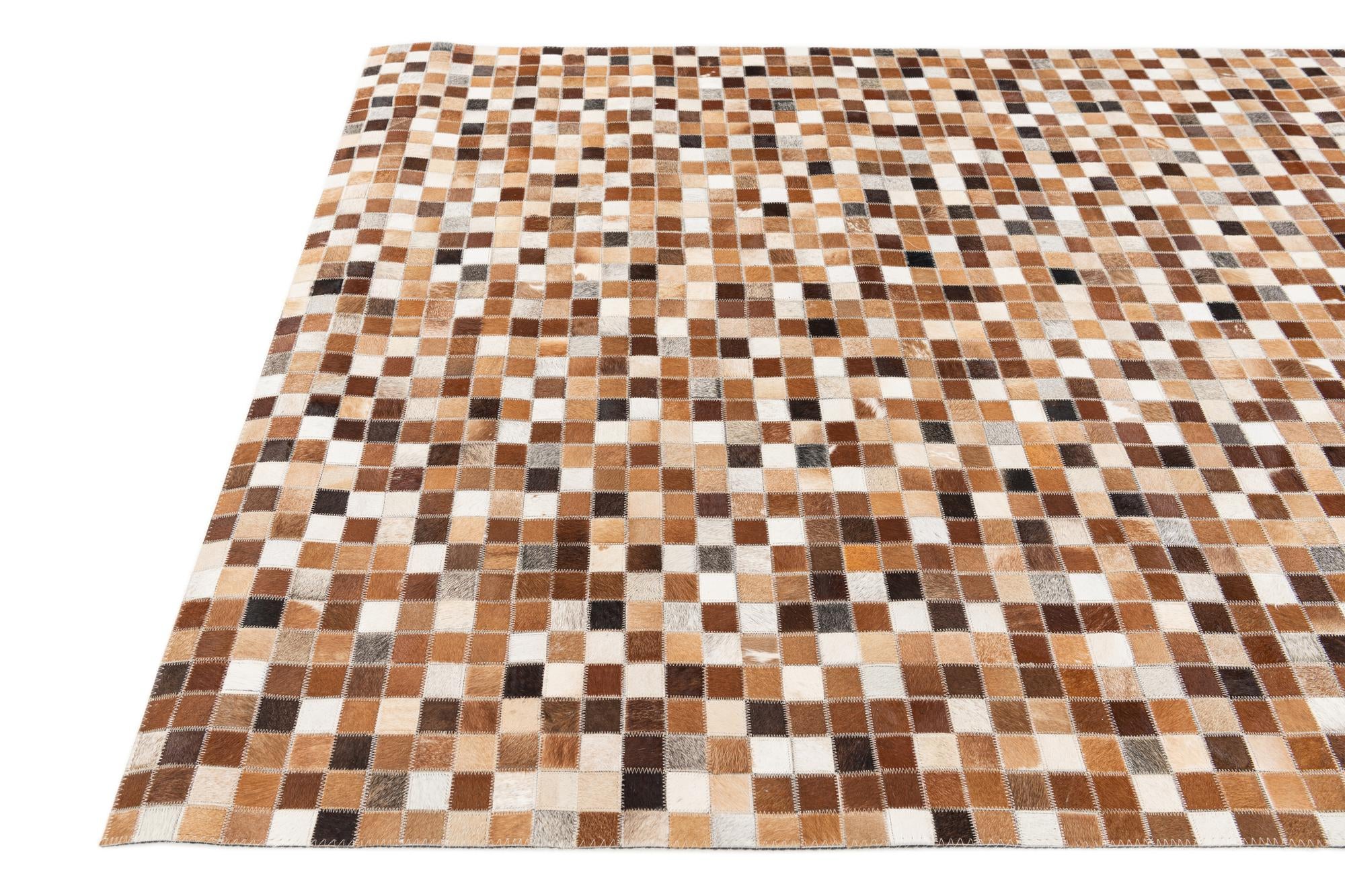 5' x 8' Cowhide Stocks Rug
