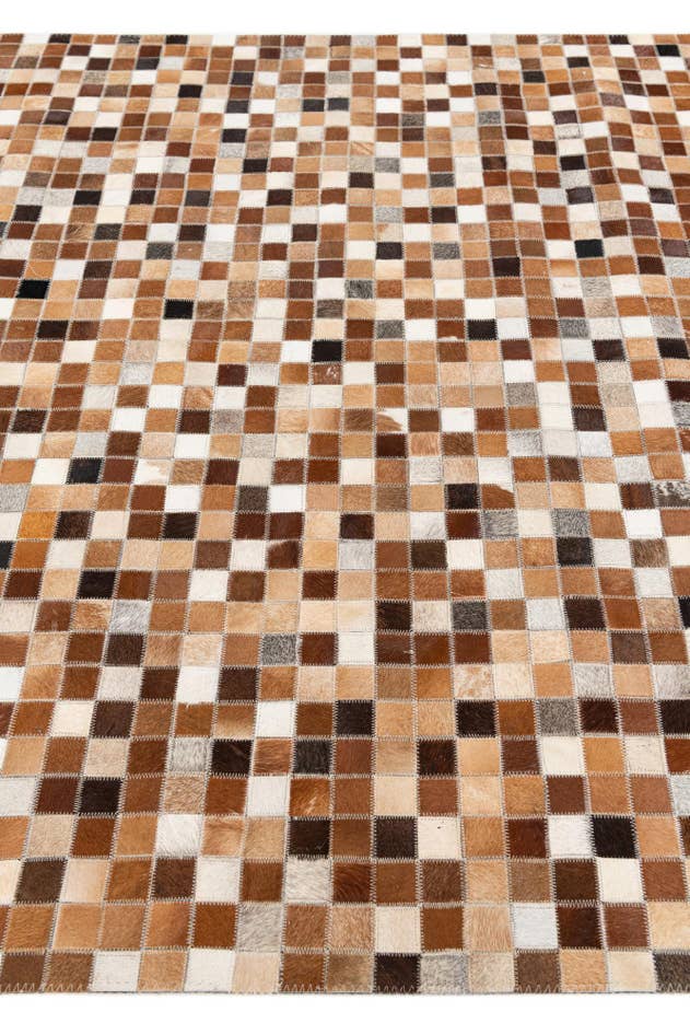 Detail image of 5' x 8' Cowhide Stocks Rug