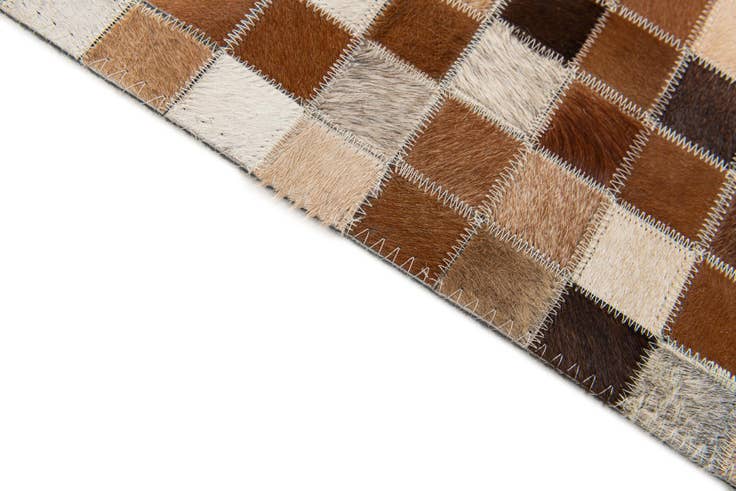 Detail image of 5' x 8' Cowhide Stocks Rug