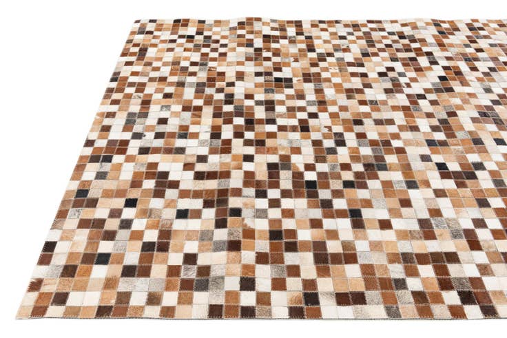 Detail image of 5' x 7' 11 Cowhide Stocks Rug